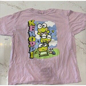 Sanrio Hello Kitty and Friends T-SHIRT Pink XLarge Harajuku Keroppi Frog Tower